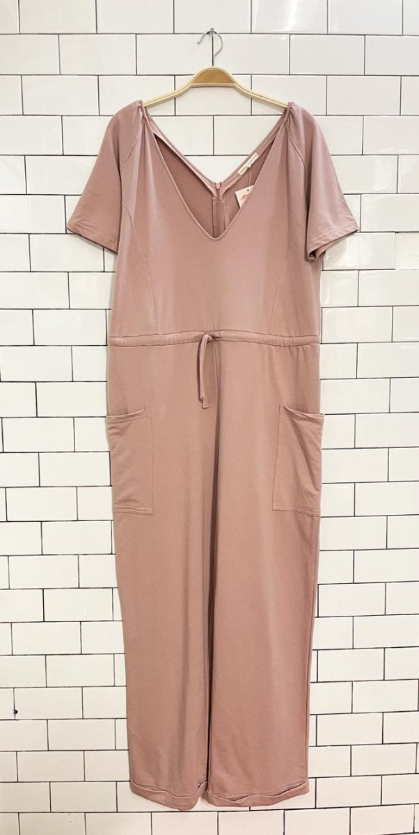 standards & practices tie waist jersey jumpsuit - good market thrift store