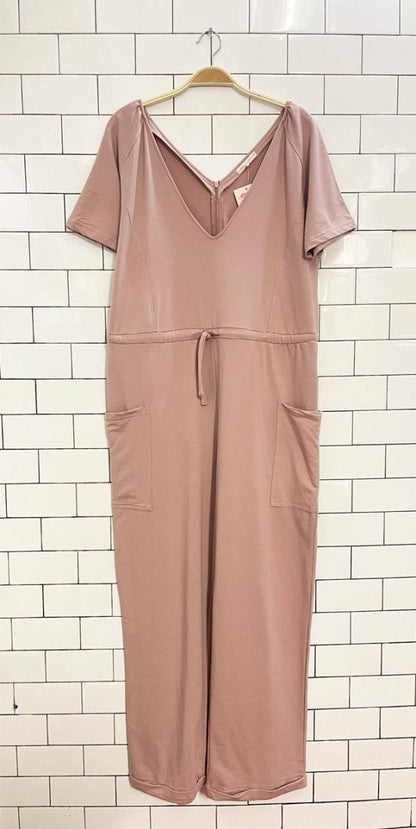 standards & practices tie waist jersey jumpsuit - good market thrift store