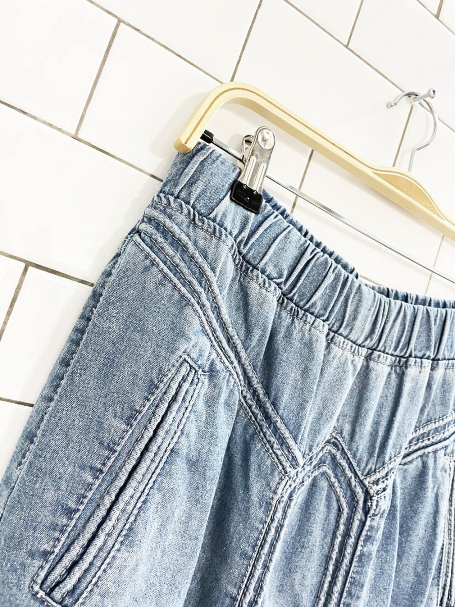 boho western maxi denim skirt - good market thrift store