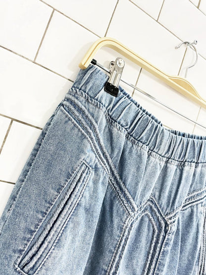 boho western maxi denim skirt - good market thrift store