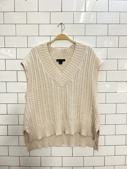 french connection cable knit vest - good market thrift store