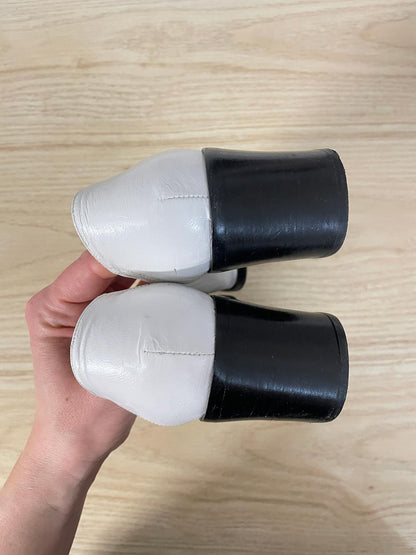 vintage le silla itally leather square toe heeled loafer - good market thrift store