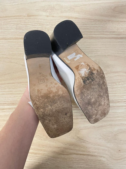 vintage le silla itally leather square toe heeled loafer - good market thrift store