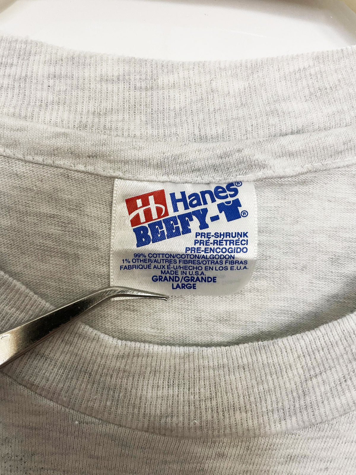 vintage 90s single stitch front and back animal print tee | made in USA | hanes beefy T