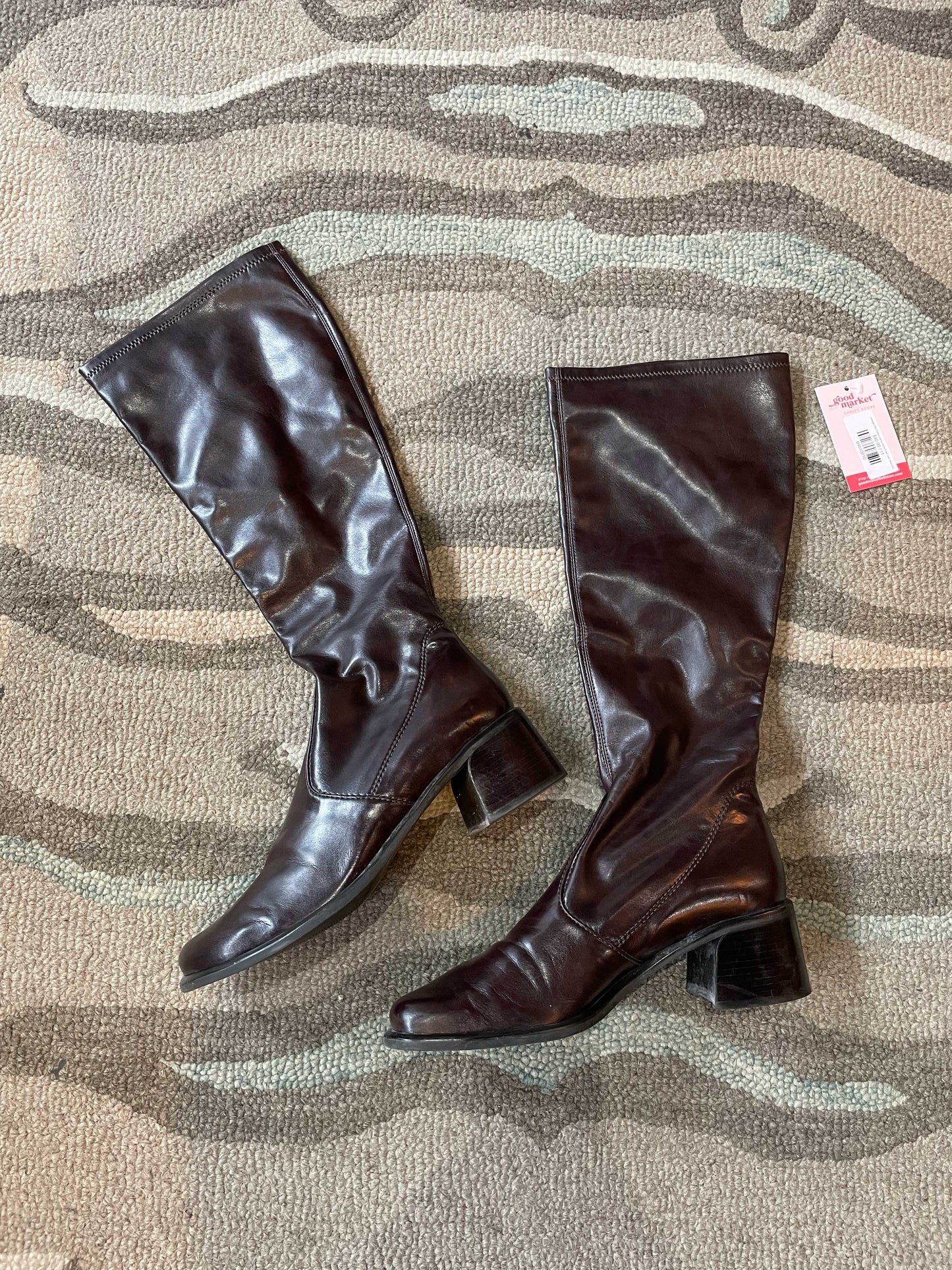 vintage 00s franco sarto stretch tall low heel boots