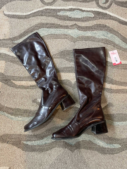 vintage 00s franco sarto stretch tall low heel boots