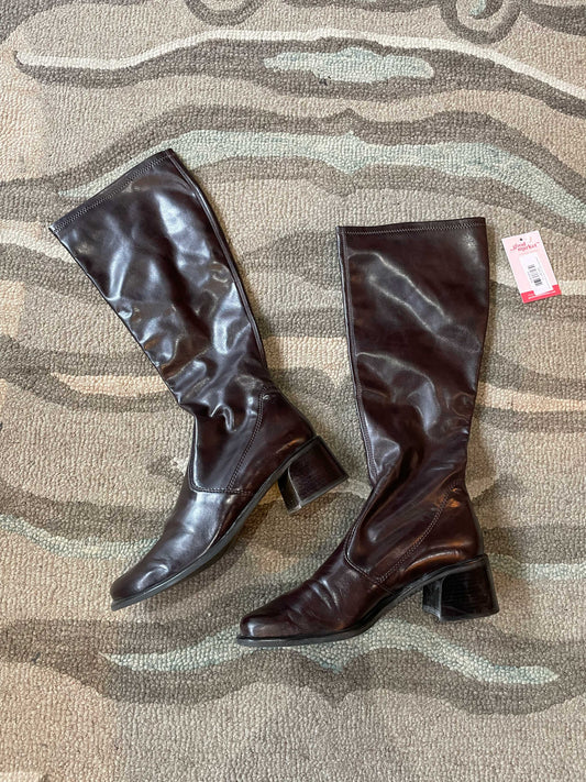 vintage 00s franco sarto stretch tall low heel boots