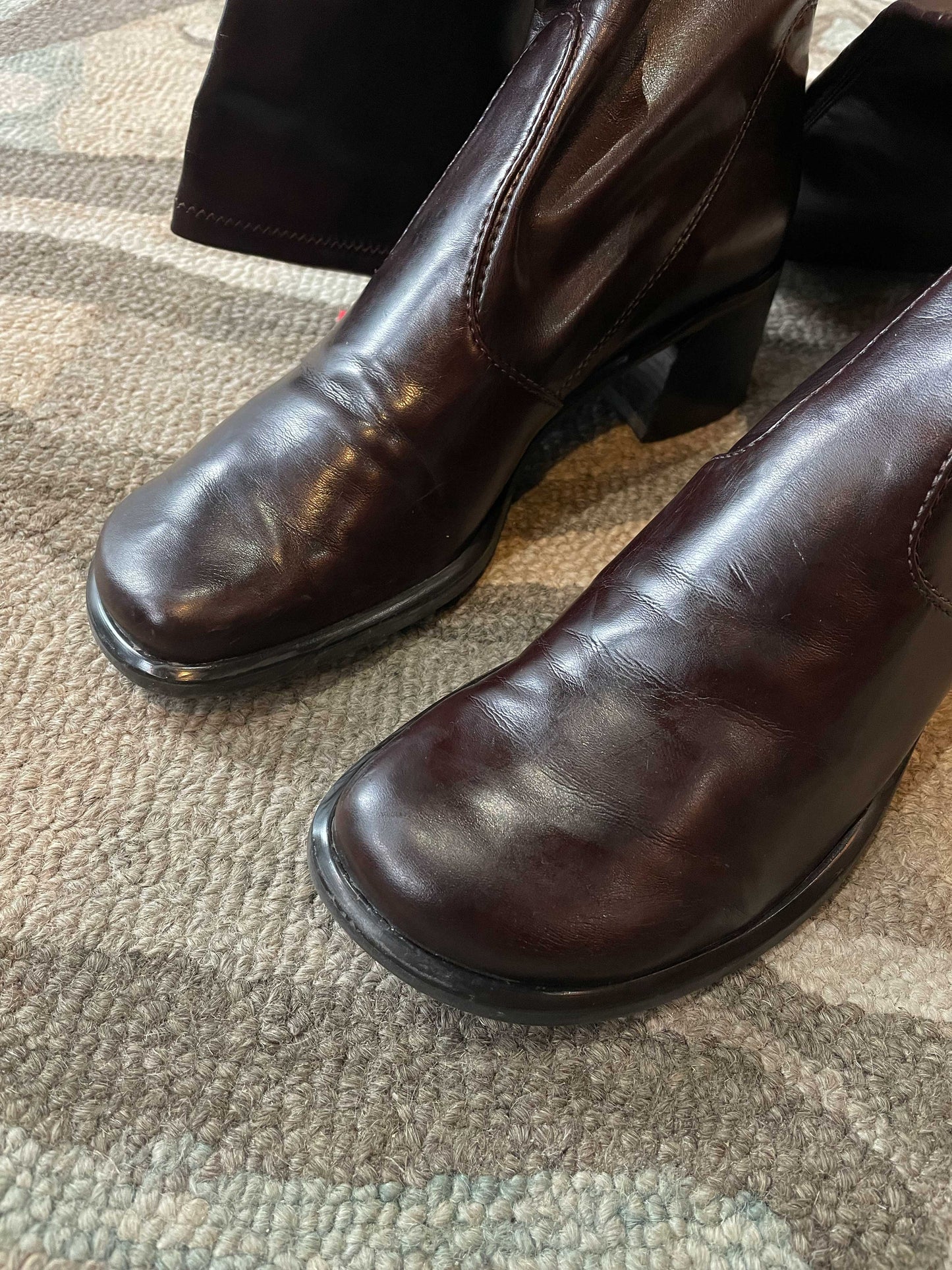 vintage 00s franco sarto stretch tall low heel boots