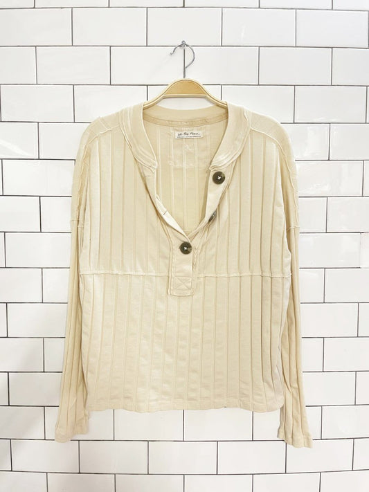 we the free in the mix oversized big rib henley | free people - good market thrift store