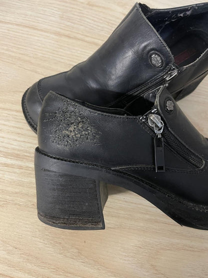 vintage 90s harley davison chunky heeled shoe - good market thrift store
