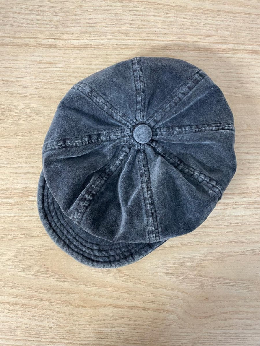 y2k 725 originals velour newsboy cap - good market thrift store