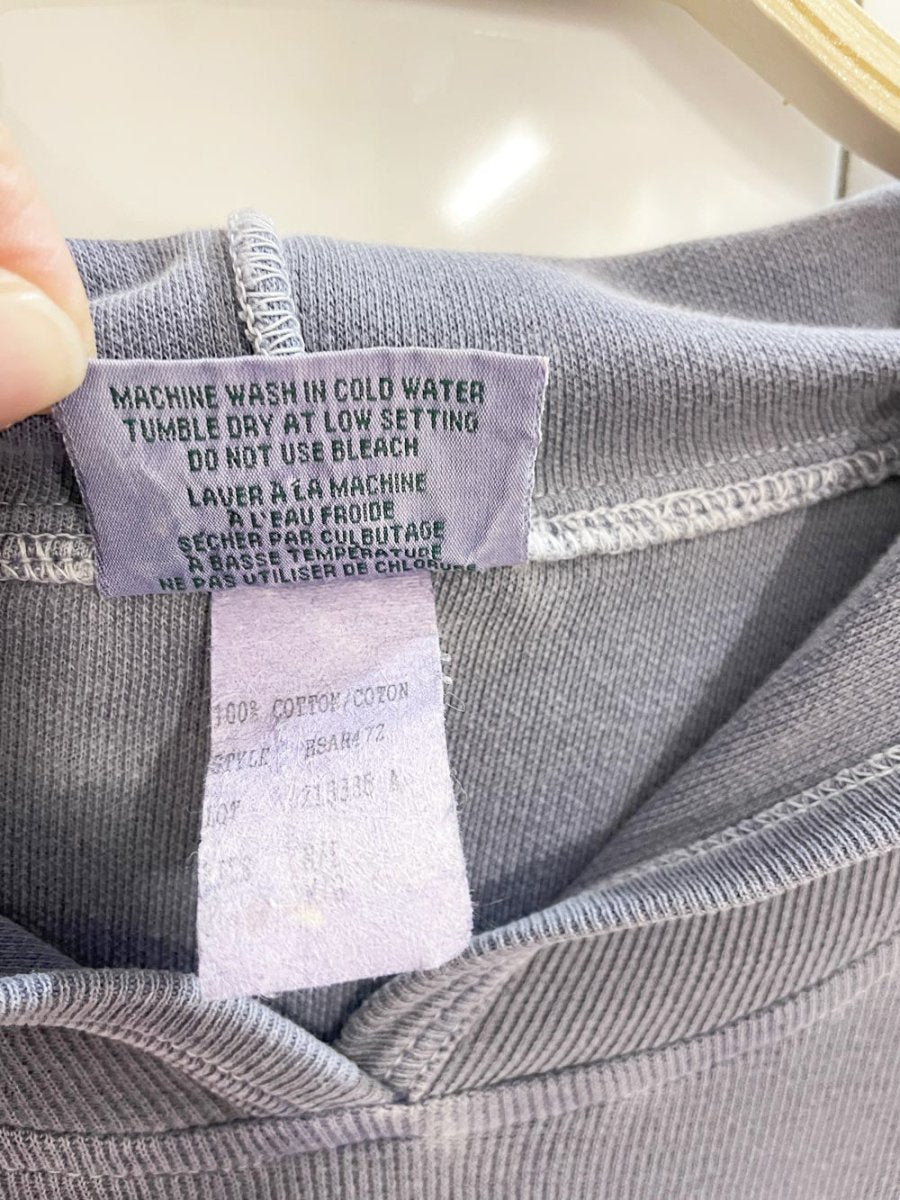 vintage 90s boca authentic boxy light ribbed hoodie | made in Canada - good market thrift store