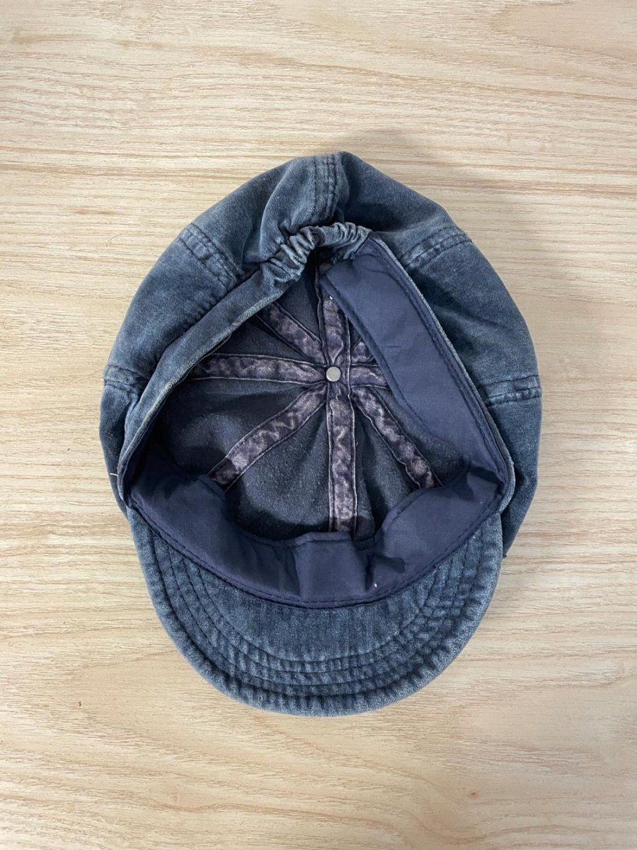 y2k 725 originals velour newsboy cap - good market thrift store