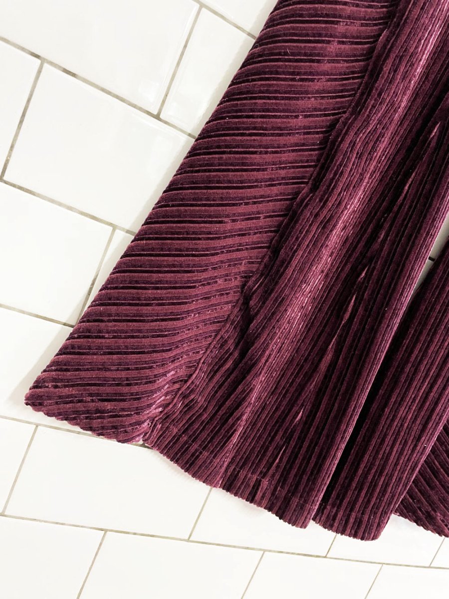 free people pull on velvet flares | super high rise - good market thrift store