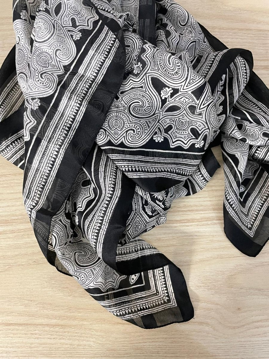 boho chiffon xl scarf - good market thrift store