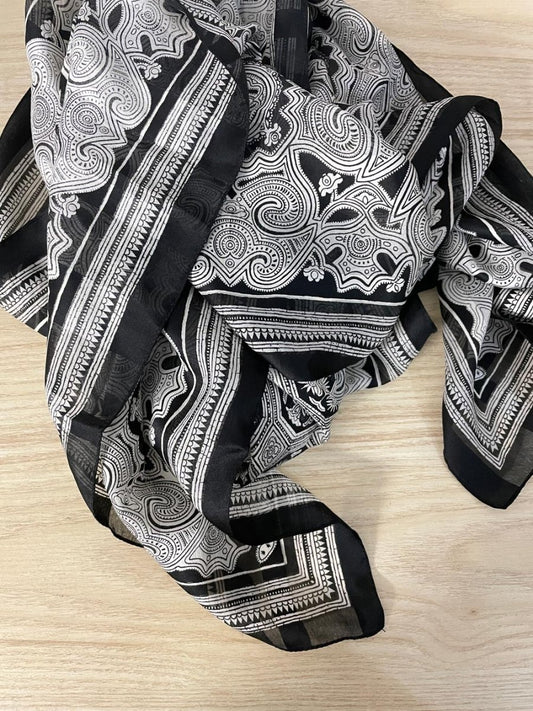 boho chiffon xl scarf - good market thrift store