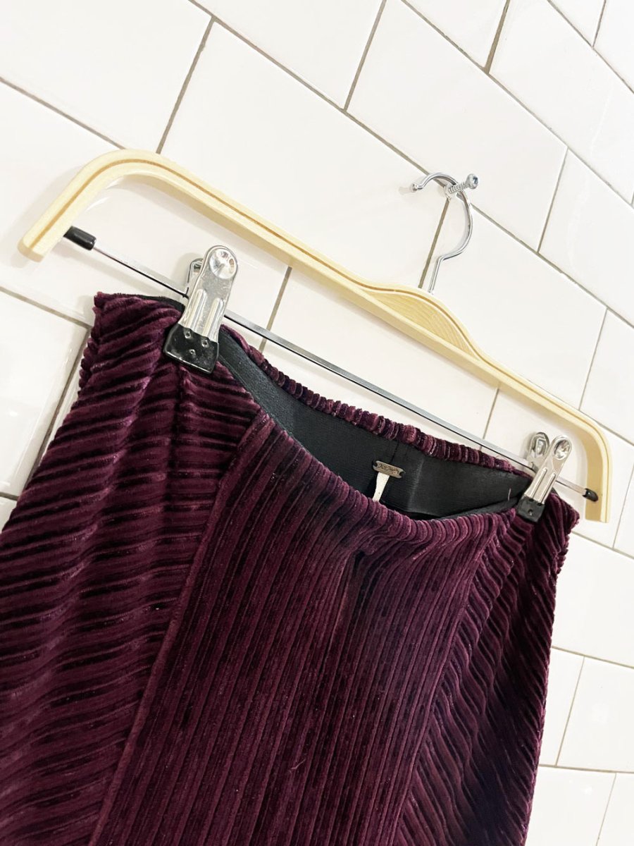 free people pull on velvet flares | super high rise - good market thrift store