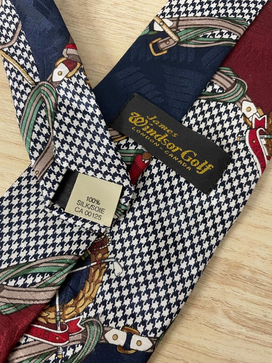 vintage james windsor golf silk tie - good market thrift store