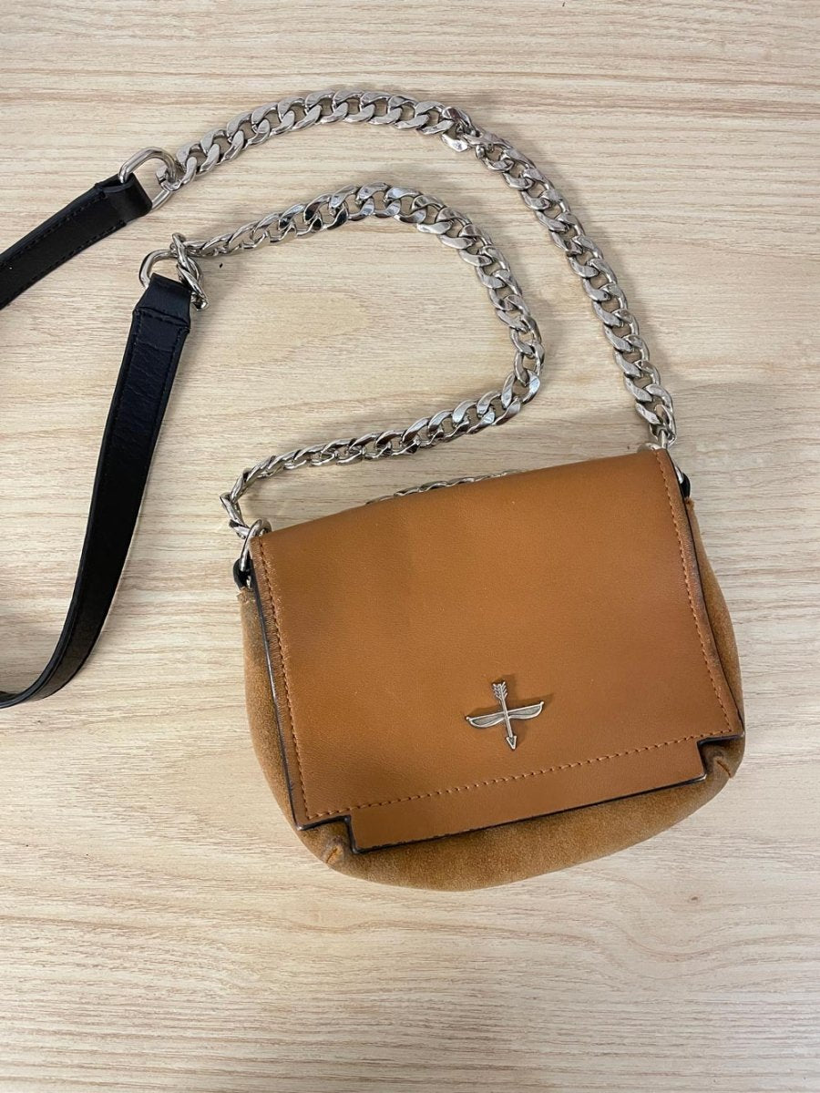 pour la victoire suede saddle flap chain cross body - good market thrift store