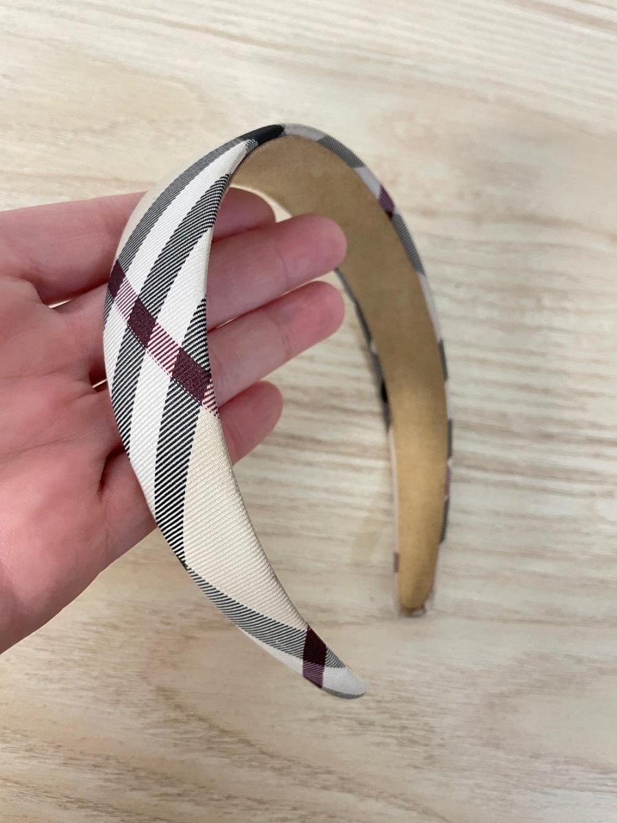 tartan nova check headband - good market thrift store