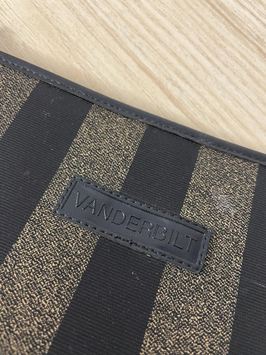 vintage gloria vanderbilt fendi stripe toiletries bag - good market thrift store