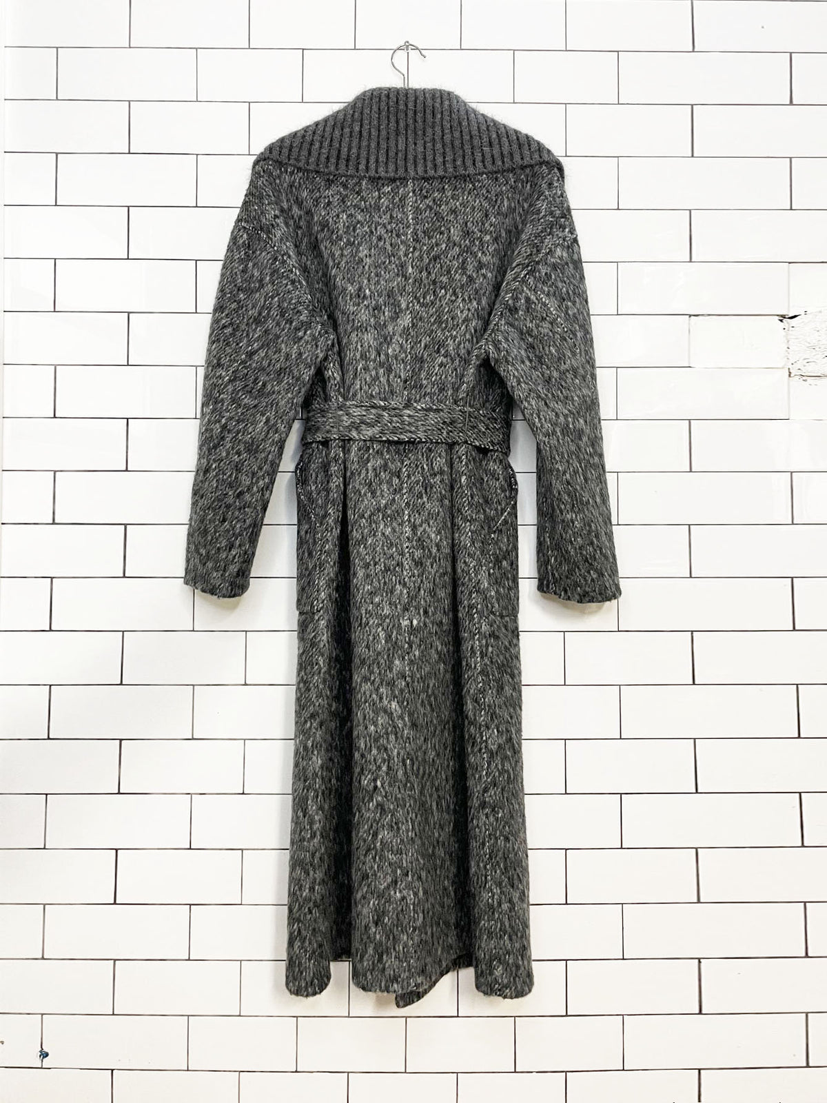oshea camel-wool oversized belted cozy knit collared jacket
