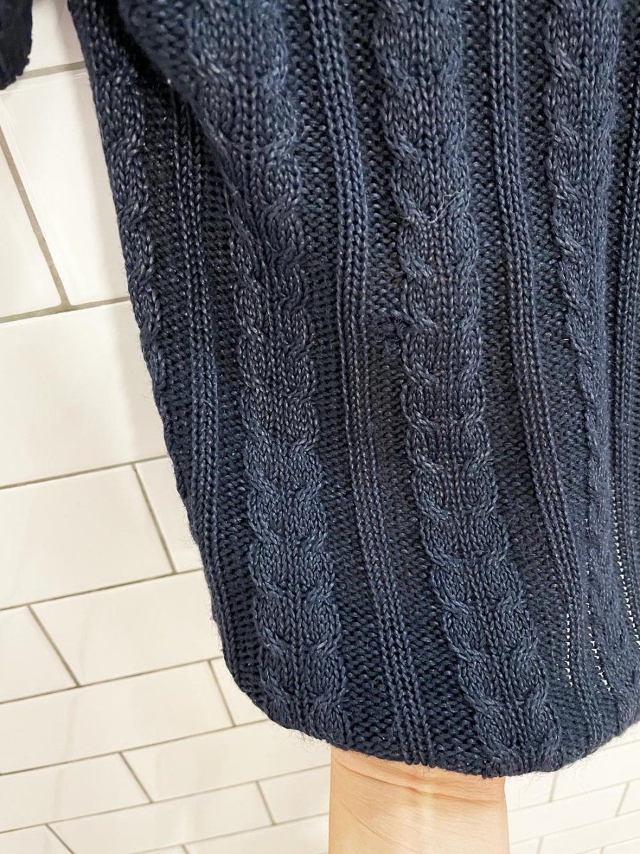 vintage 90s esprit cable knit minimal short sleeve sweater top - good market thrift store