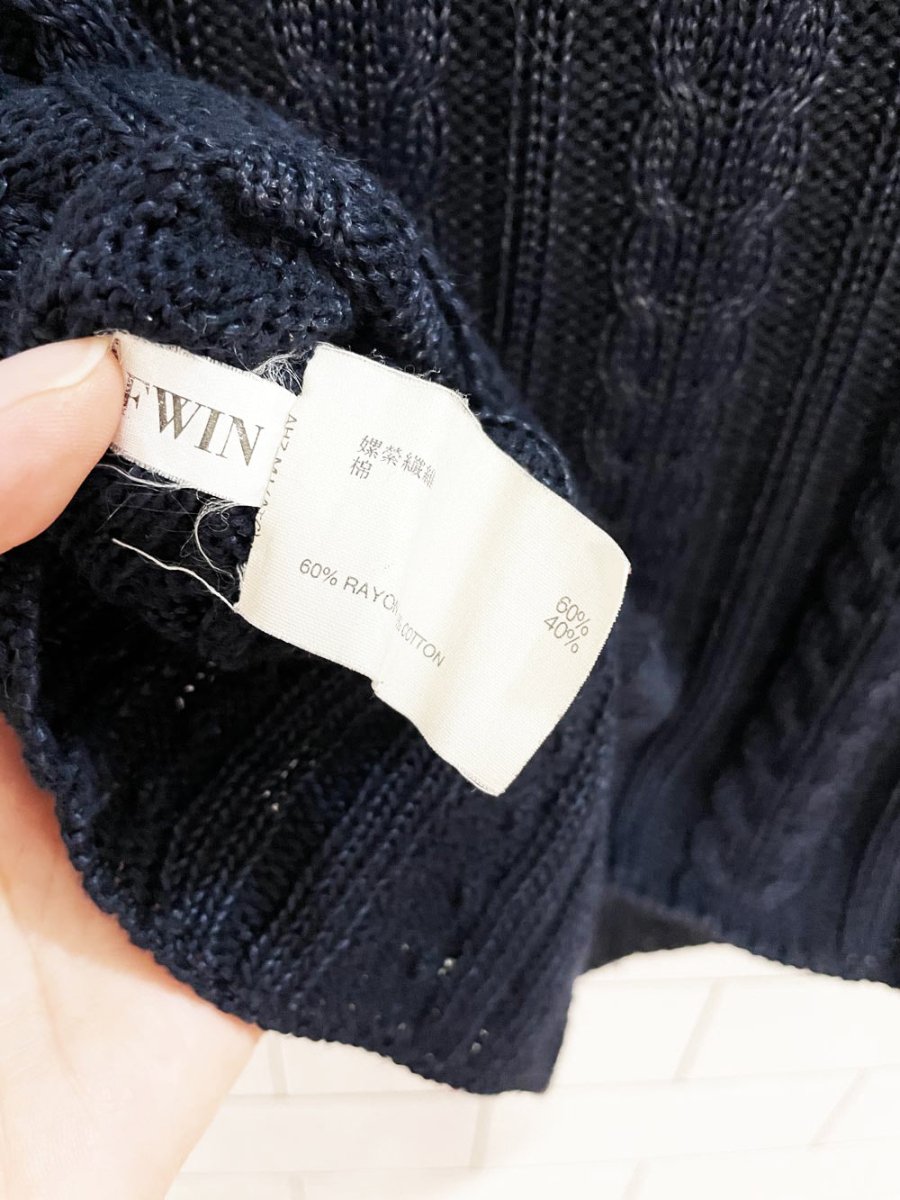 vintage 90s esprit cable knit minimal short sleeve sweater top - good market thrift store