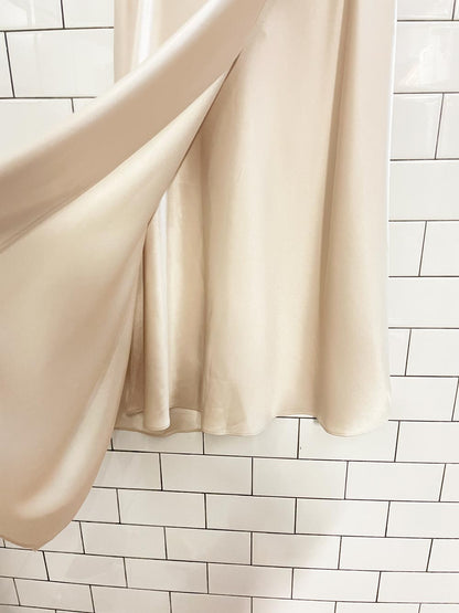 alice + olivia jayla drape slit midi skirt - good market thrift store