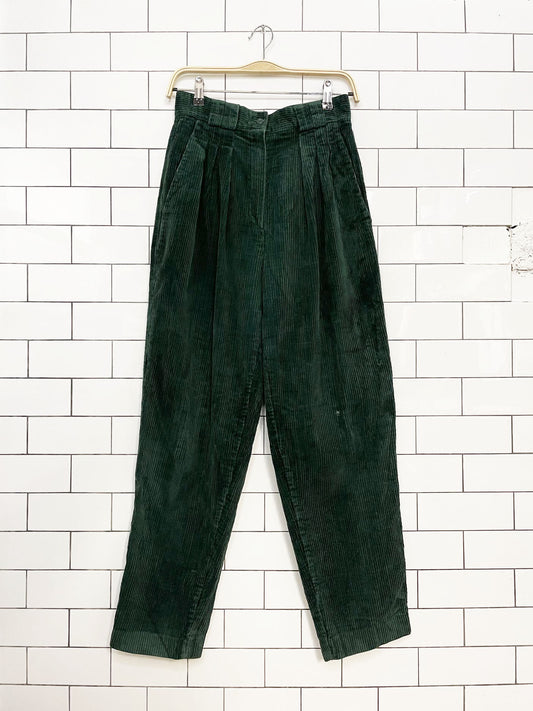 vintage 90s ann taylor chunky cord pleated pants