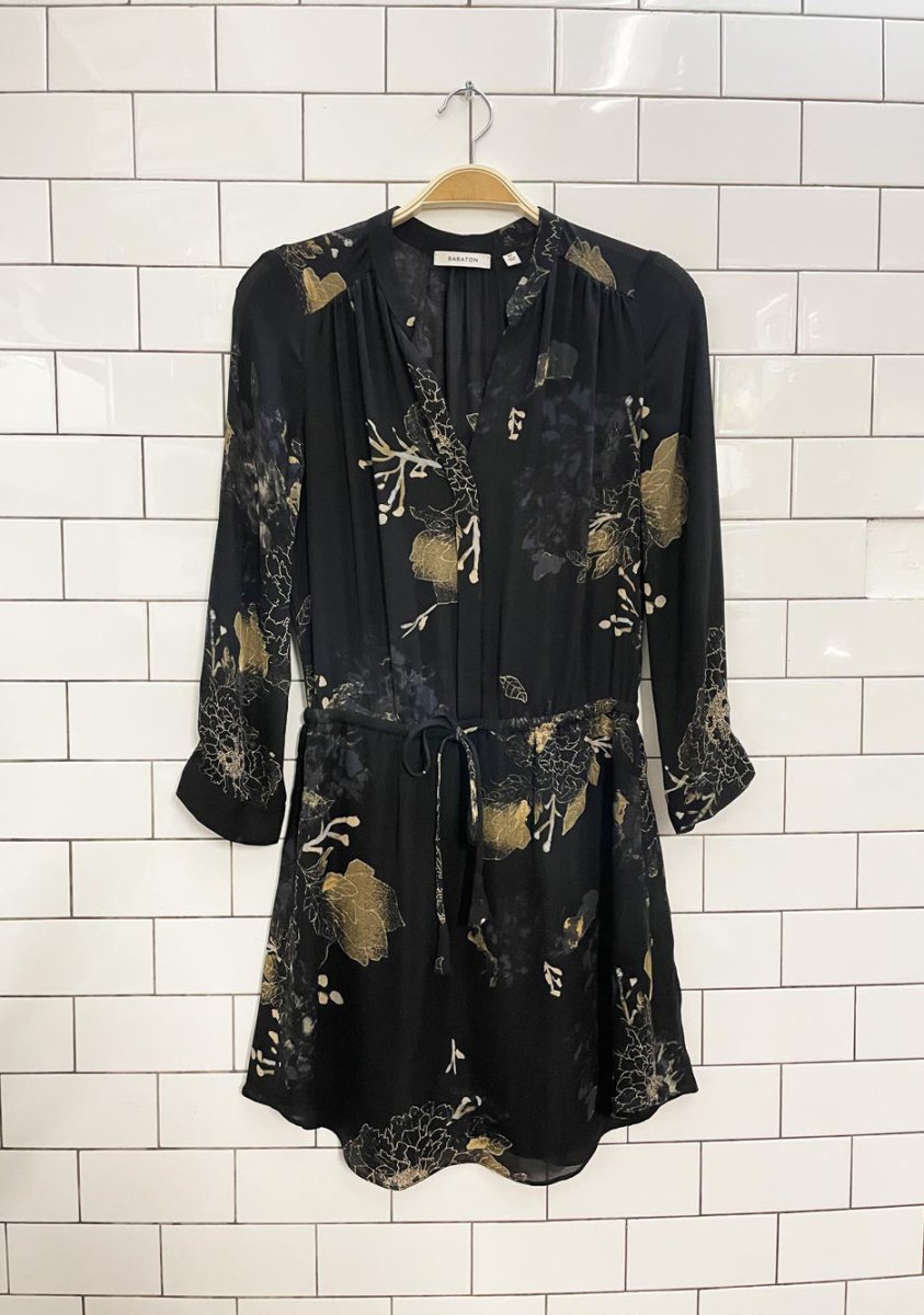 babaton bennett floral silk dress - good market thrift store