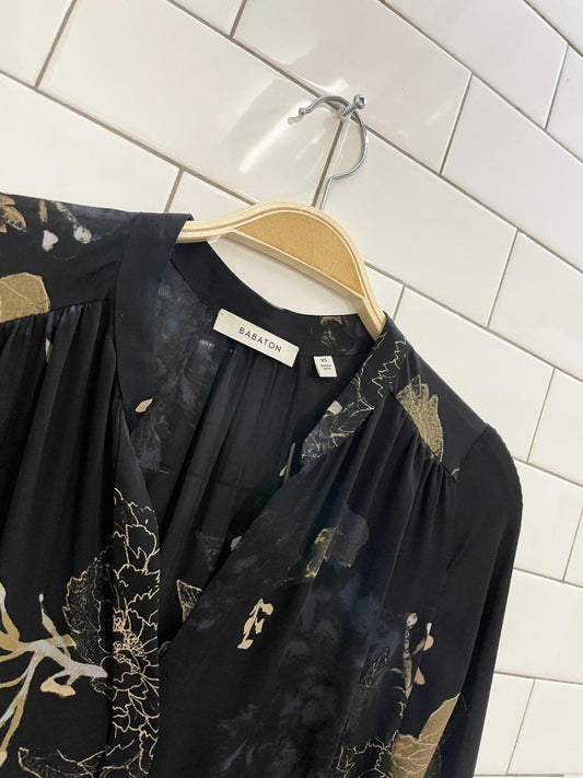 babaton bennett floral silk dress - good market thrift store