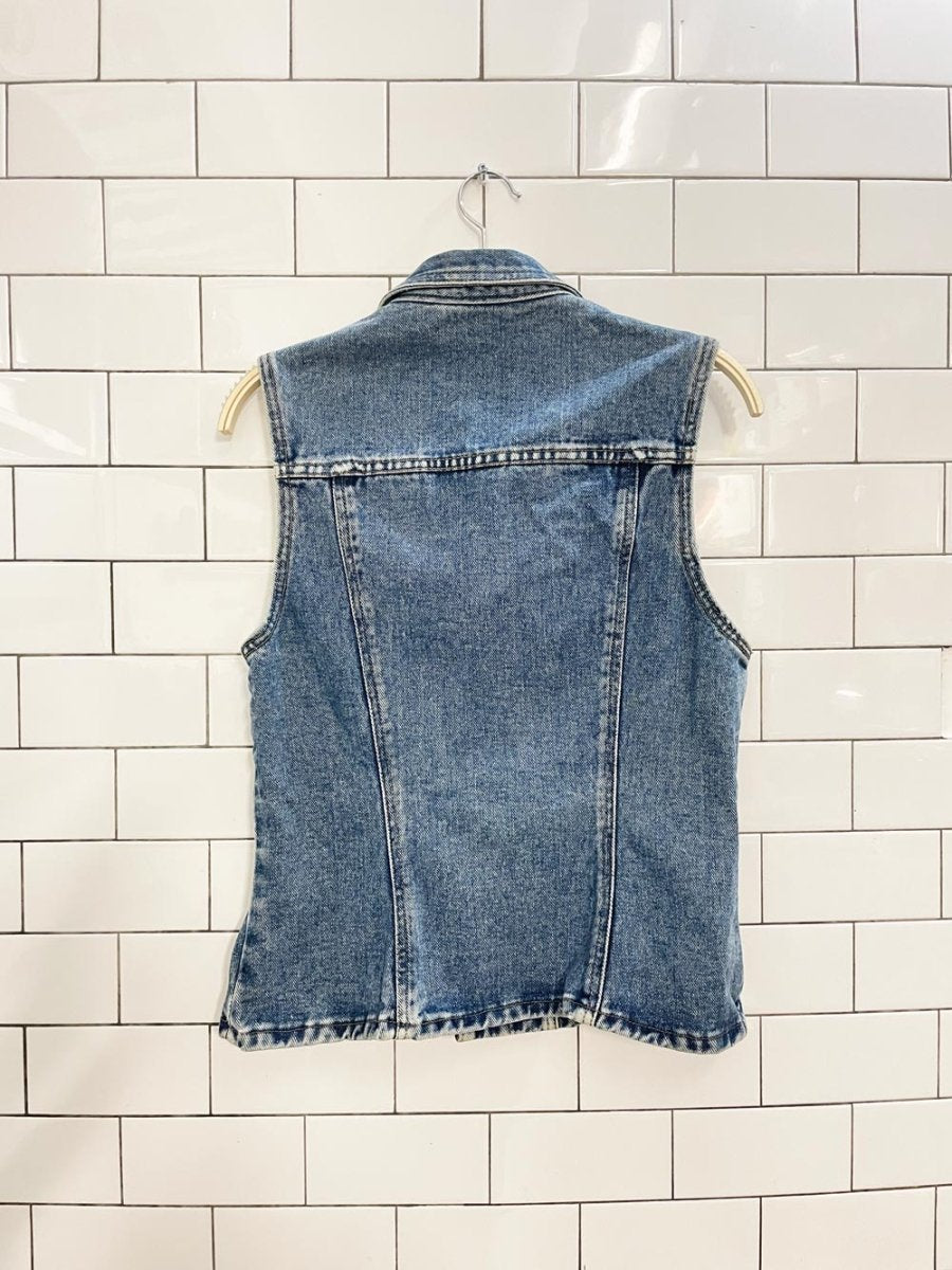 vintage 90s guess denim vest top - good market thrift store