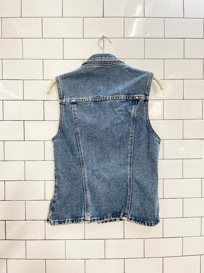 vintage 90s guess denim vest top - good market thrift store
