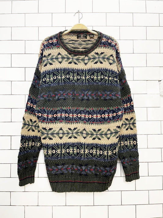 vintage 90s american eagle ramie-blend heavy knit sweater
