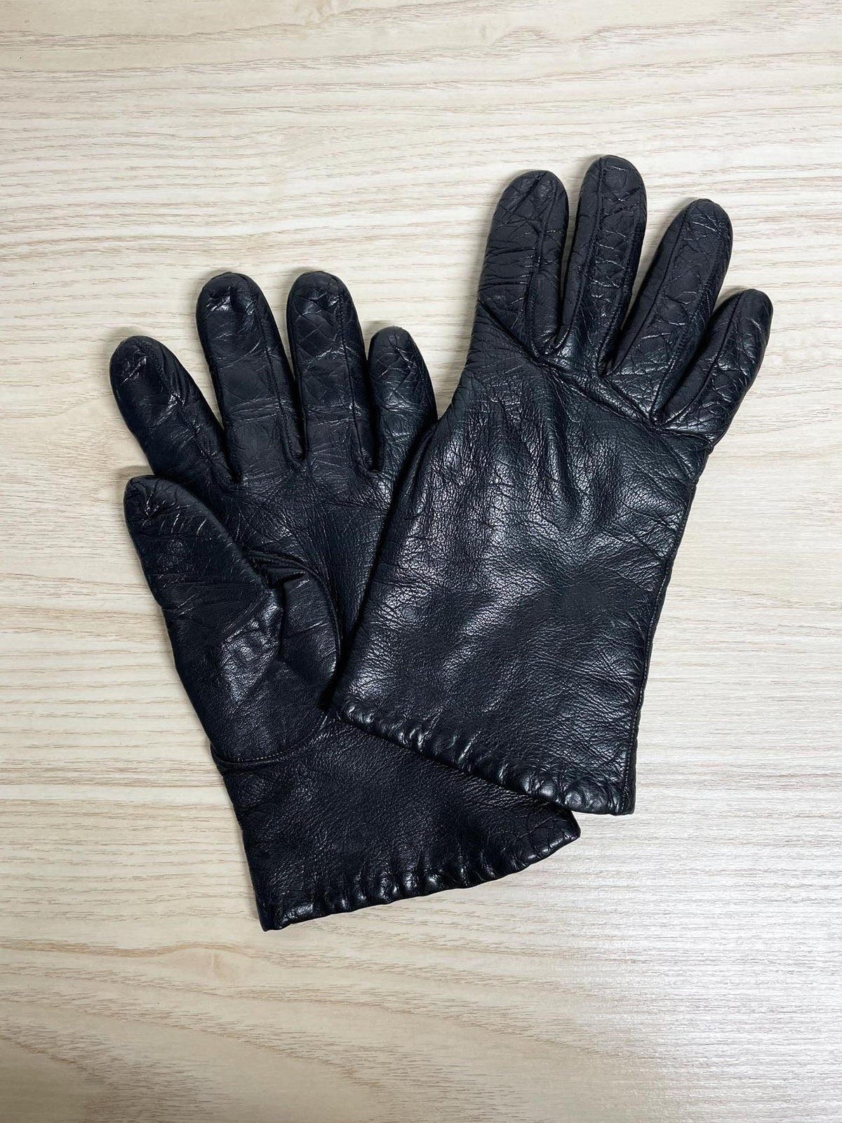 vintage butter leather driving gloves | lined