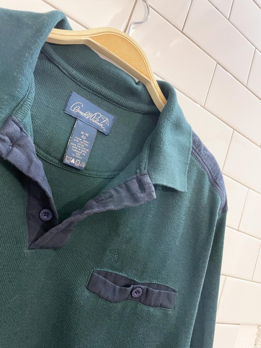 vintage arnold palmer two tone long sleeve polo - good market thrift store