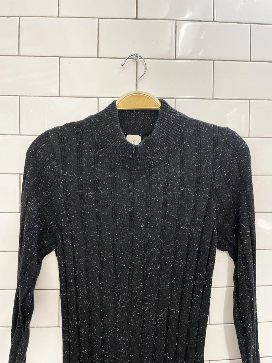 joie open back metallic ribbed knit midi dress - good market thrift store