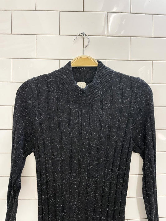 joie open back metallic ribbed knit midi dress - good market thrift store