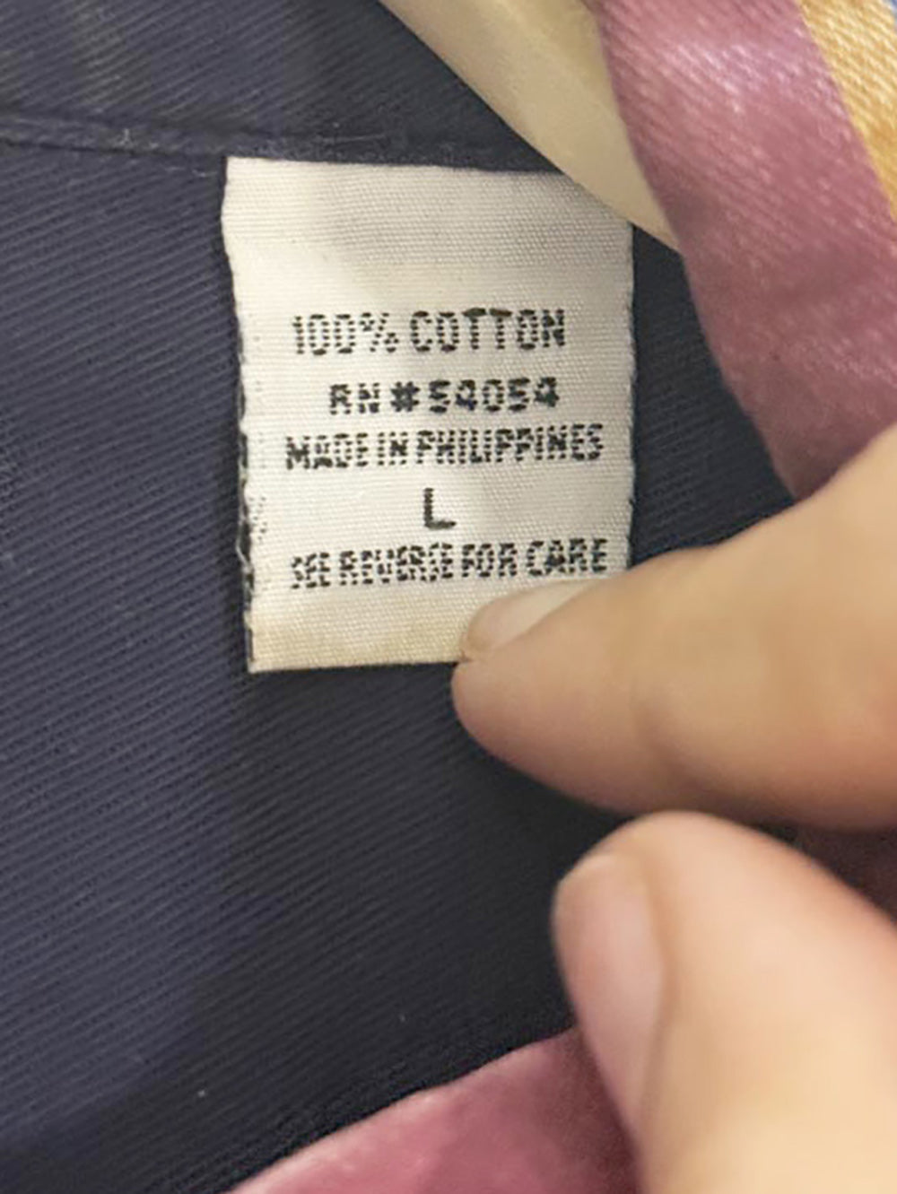 vintage bugle boy crest pocket striped shirt