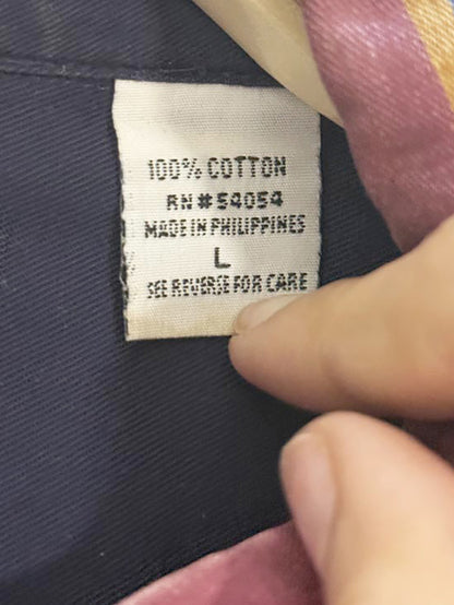 vintage bugle boy crest pocket striped shirt