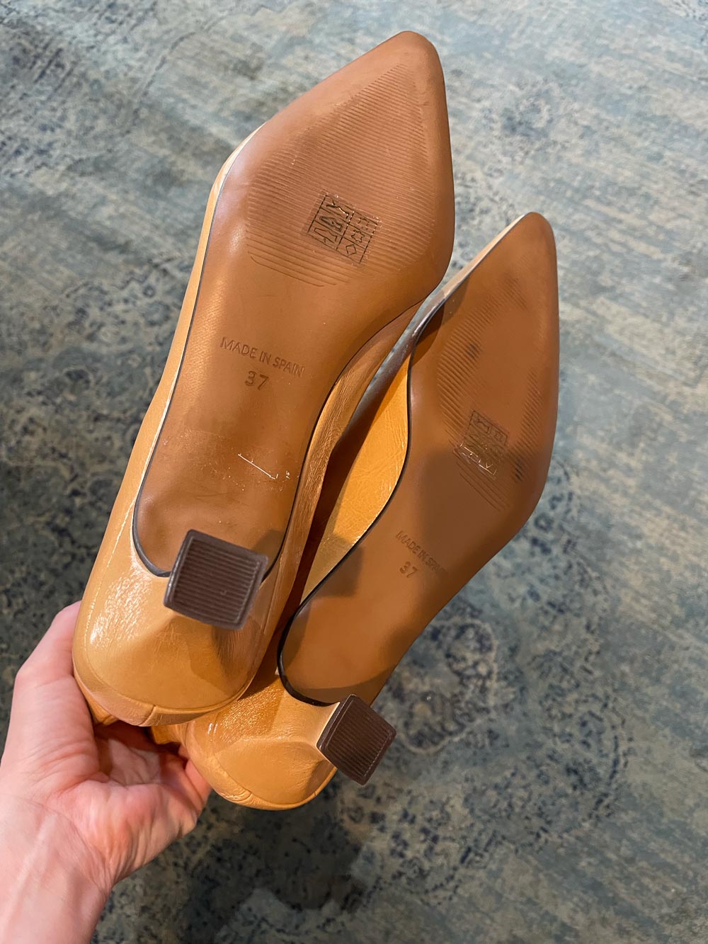 l'intervalle patent low heel knee high boots