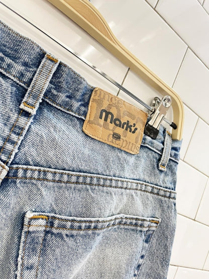 vintage 90s mark's relaxed fit long denim cut off shorts - good market thrift store