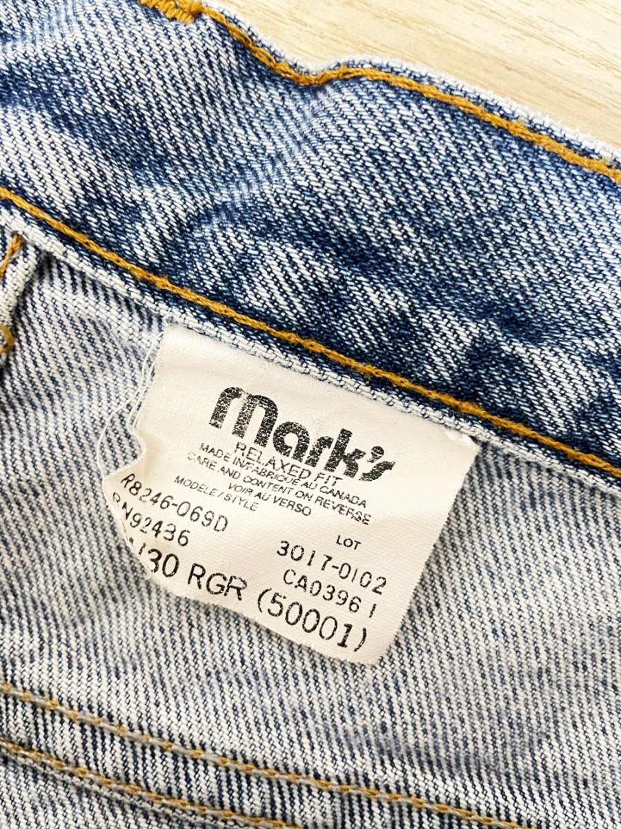 vintage 90s mark's relaxed fit long denim cut off shorts - good market thrift store