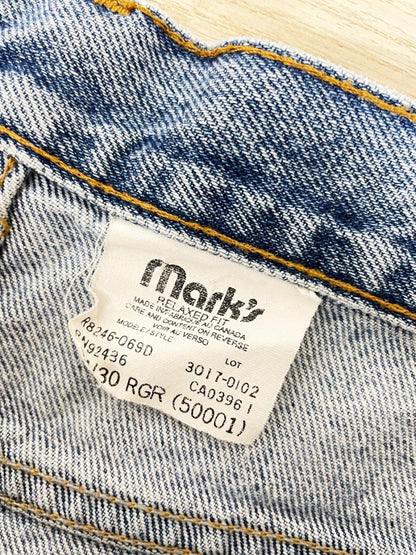 vintage 90s mark's relaxed fit long denim cut off shorts - good market thrift store