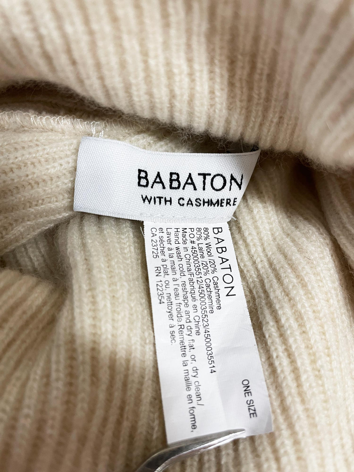 babaton wool-cashmere ribbed knit toque | aritzia
