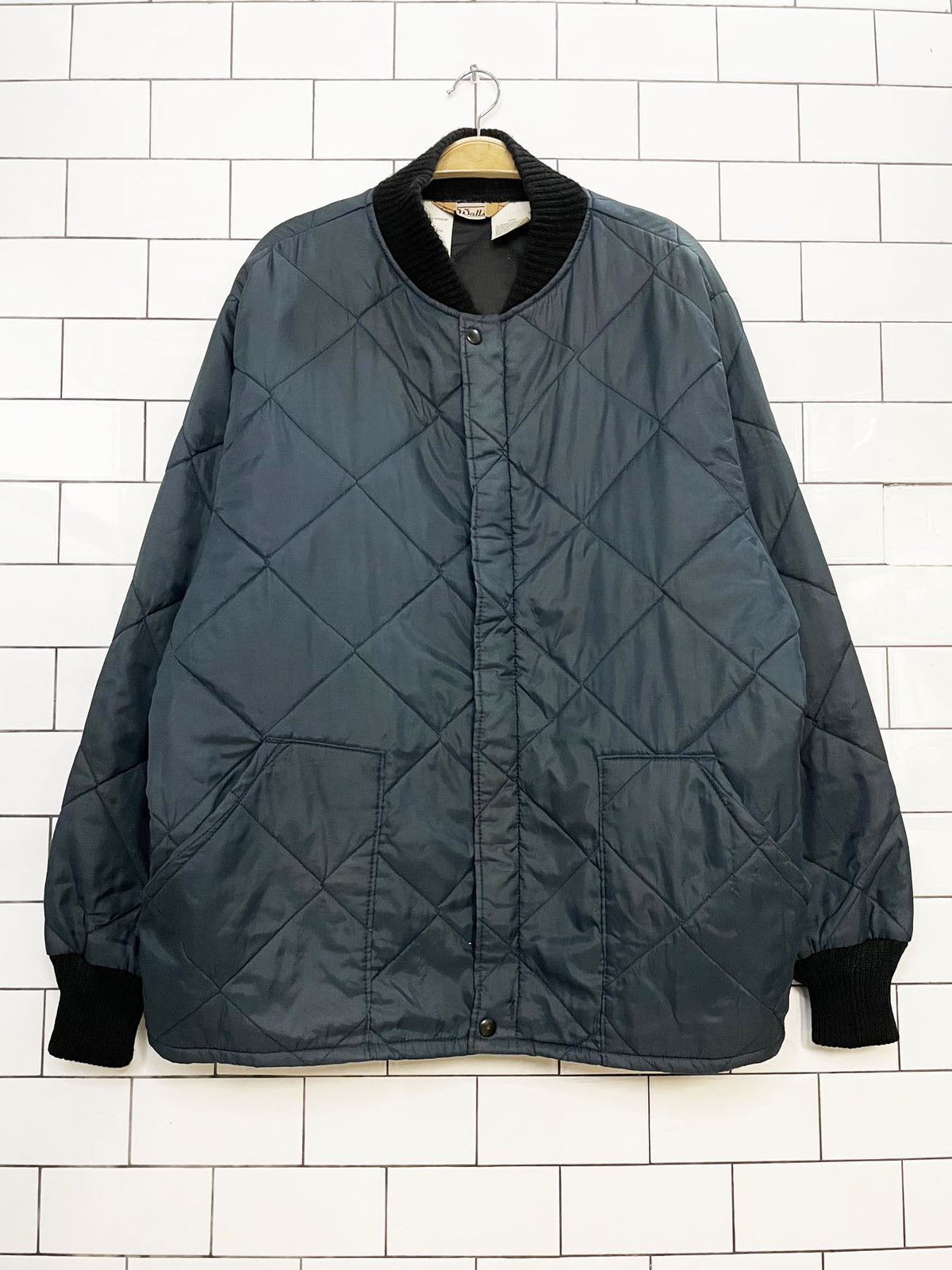 vintage walls diamond quilted liner jacket | made in USA