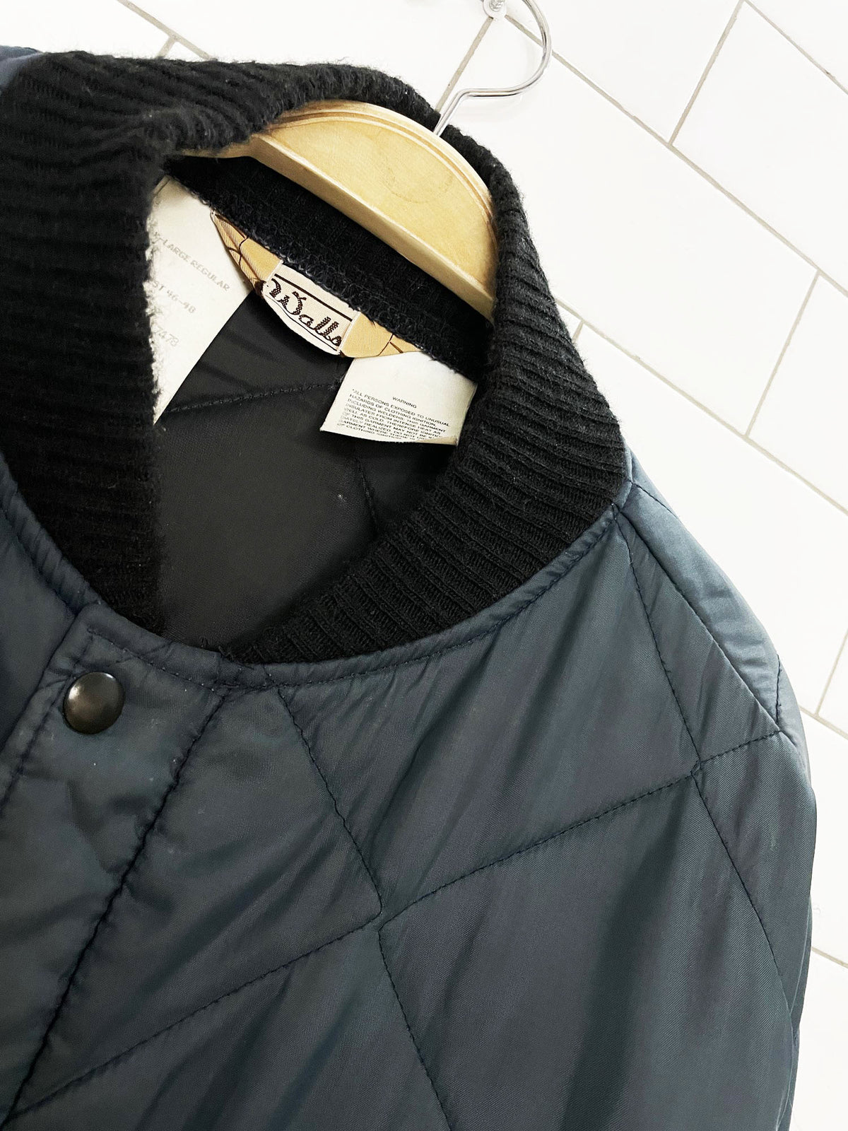 vintage walls diamond quilted liner jacket | made in USA