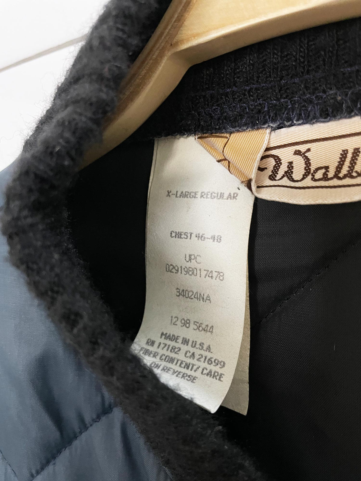 vintage walls diamond quilted liner jacket | made in USA
