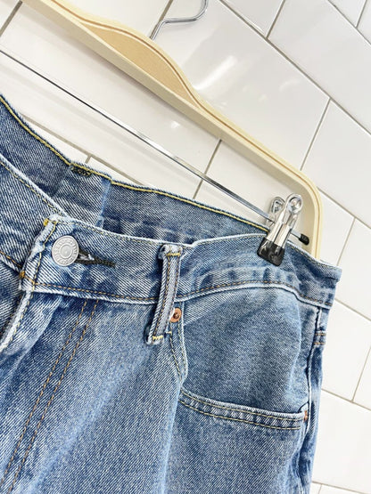 levi's baggy long denim cut off shorts - good market thrift store